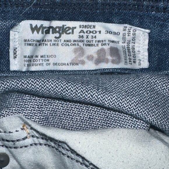 wrangler jeans36 X 34 100% Cotten Exclusive Of Decorating Cowboy - Picture 5 of 9